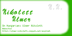 nikolett ulmer business card